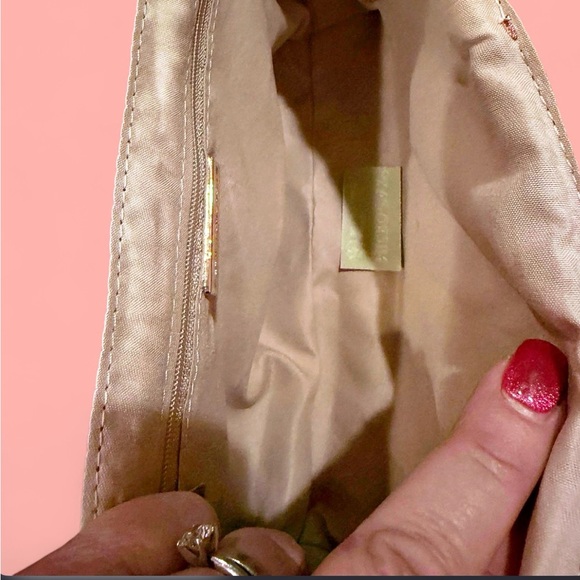 NWOT 3AM Forever Burgundy Denim Crossbody Bag | Twist Lock Closure | Gold Chain - Picture 2 of 4